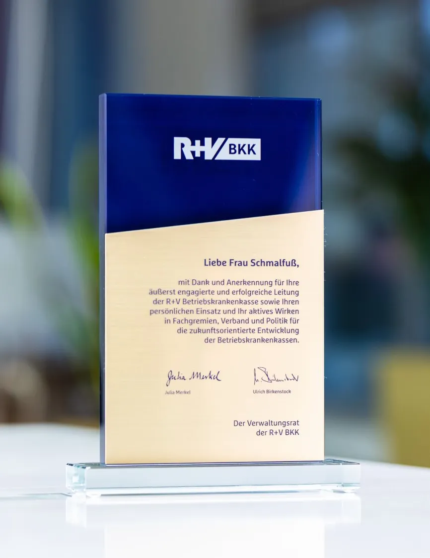 Vertriebs-Award/R+V Versicherungen, Glas-Metallkombination